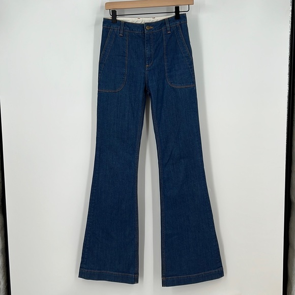 Land of Distraction Bruce High Rise Flare Bottom Retro Jeans - Picture 3 of 16